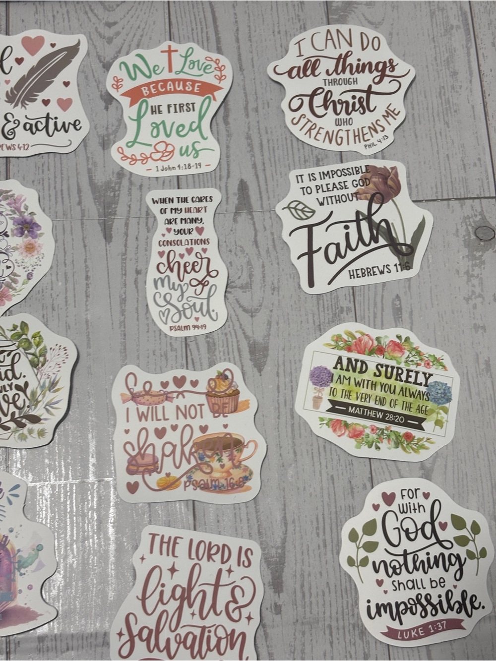 Inspirational Scripture Stickers Pack of 50 - Floral Multicolor - Picture 8 of 11